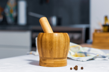 Logo trade promotional merchandise image of: Wooden mortar SALVADOR